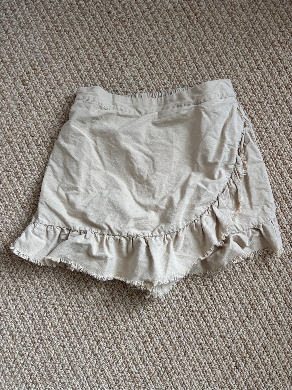 Wishlist Cream Ruffle Wrap Skort